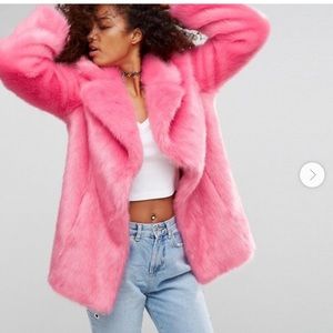 ASOS Faux Fur Pink Jacket